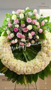 Corona Fúnebre Rosas con Mi Corazon